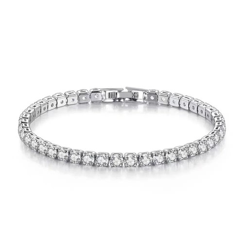 Sterling silber tennis armband - silber,