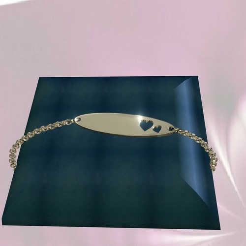 Armband oval 925 - ♥,