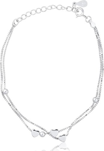 925 silber armband - doppelt, mit
