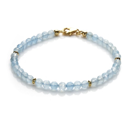 Aquamarin armband 925 silber - aquamarin,