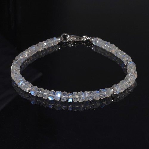 Mondstein armband blau - mondstein,