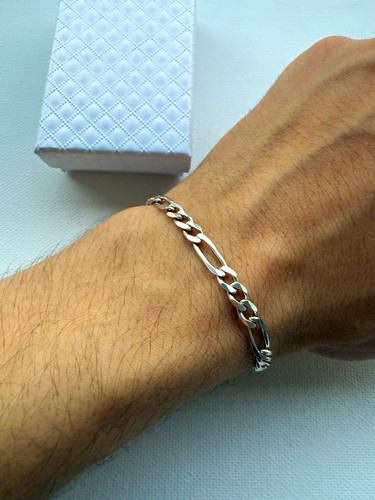 S925 figaro armband 5mm 18cm - figaro, x