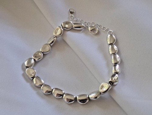 Silber 925 armband nuggets - silber,